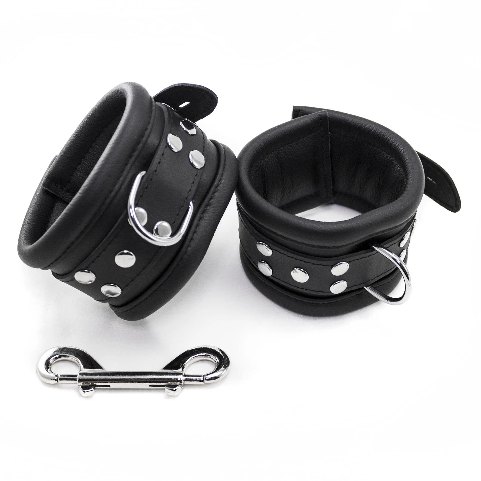 Hausmarke Breite Fußfesseln Aus Leder - Abschließbar 3 Hausmarke Breite Fußfesseln Aus Leder - Abschließbar