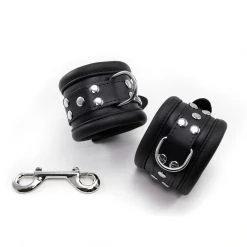 Hausmarke Breite Handfesseln Aus Leder - Abschließbar