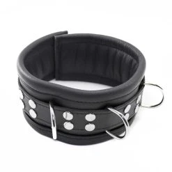 Hausmarke Breites Halsband Aus Leder - Abschließbar