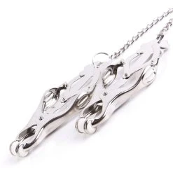 Lieblingstoys Brustklammern - Clover Clamps Mit Kette, Chrom -JOYDIVISION Geschäft Brustklammern Clover Clamps mit Kette chrom.MT104 04 2f1