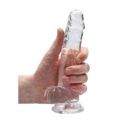 RealRock »Crystal Clear Dildo 17 Cm« Mit Hoden Und Saugnapf -JOYDIVISION Geschäft Crystal Clear Dildo 17 cm mit Hoden und Saugnapf.FF535 01 4f10