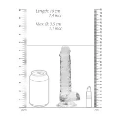 RealRock »Crystal Clear Dildo 17 Cm« Mit Hoden Und Saugnapf -JOYDIVISION Geschäft Crystal Clear Dildo 17 cm mit Hoden und Saugnapf.FF535 01 5f10