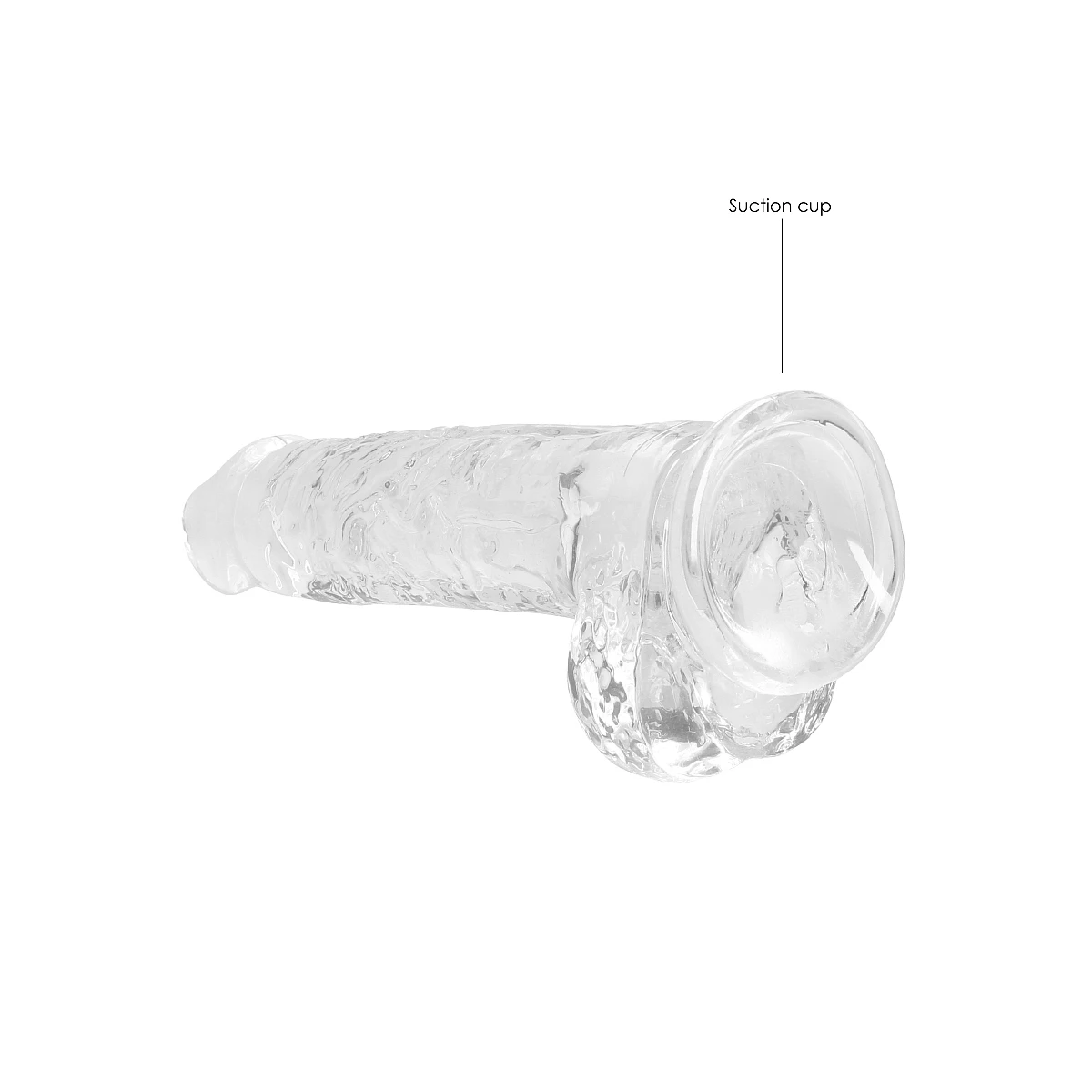 RealRock »Crystal Clear Dildo 19 Cm« Mit Hoden Und Saugnapf 6 RealRock »Crystal Clear Dildo 19 Cm« Mit Hoden Und Saugnapf – Bild 4