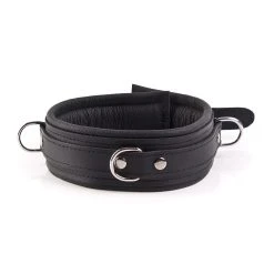 Hausmarke Halsband Classic Schmal Mit 3 D-Ringen, Leder