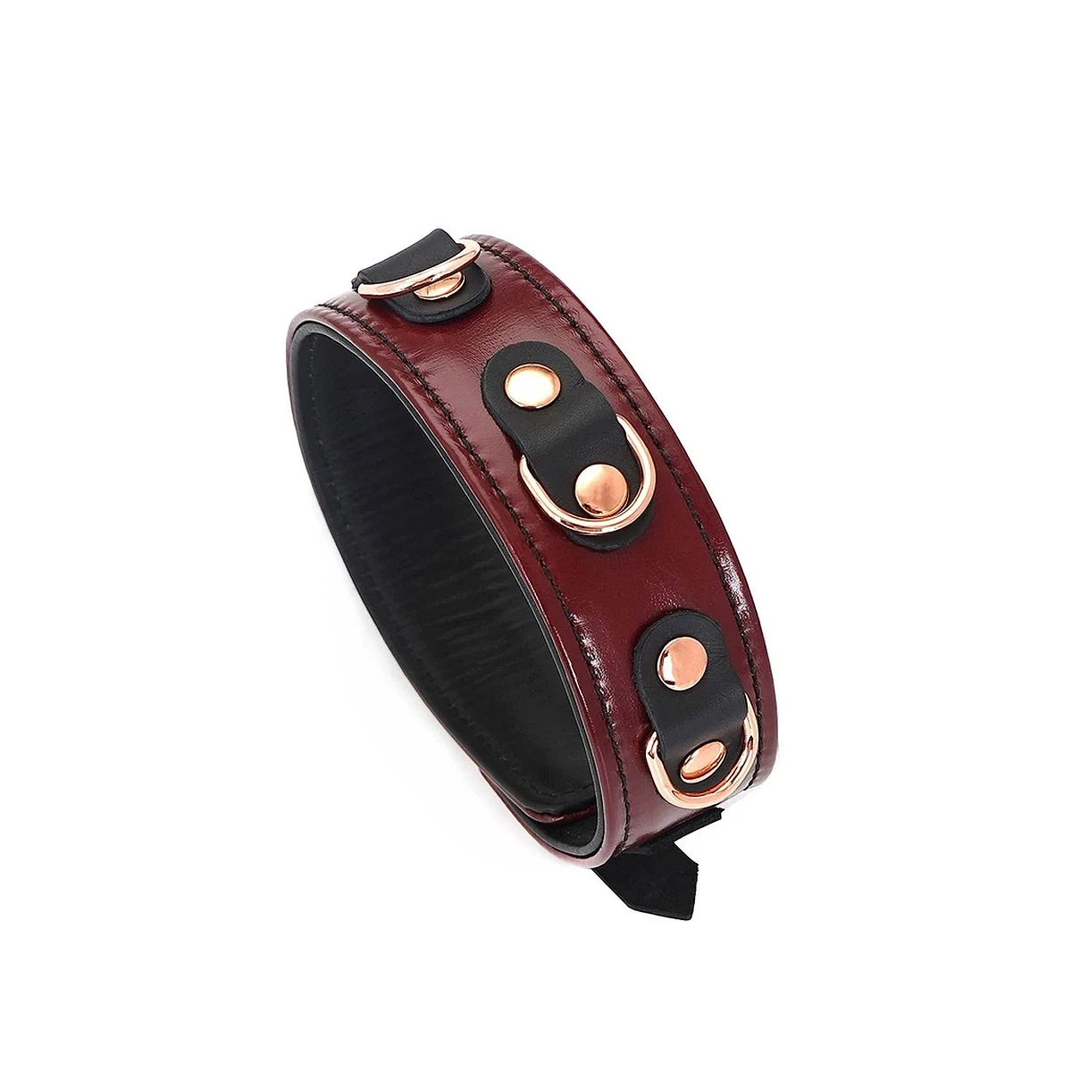 »Halsband Mit Führleine Wine Red« Aus Leder Von »LiebeSeele« 4 »Halsband Mit Führleine Wine Red« Aus Leder Von »LiebeSeele« – Bild 2