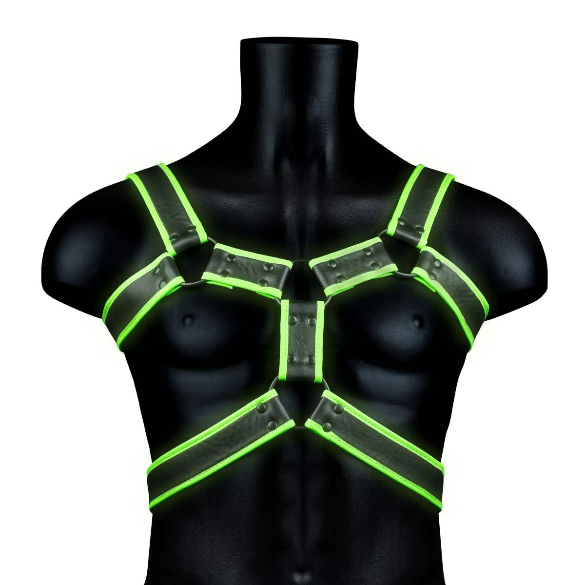 Ouch! Harness »Illumy« Aus Kunstleder | Glow In The Dark 3 Ouch! Harness »Illumy« Aus Kunstleder | Glow In The Dark