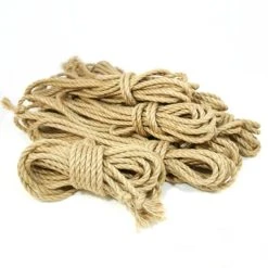 Baumwollseil.de Juteseilset Natur 6mm 7 X 8 Meter Fesselfertig