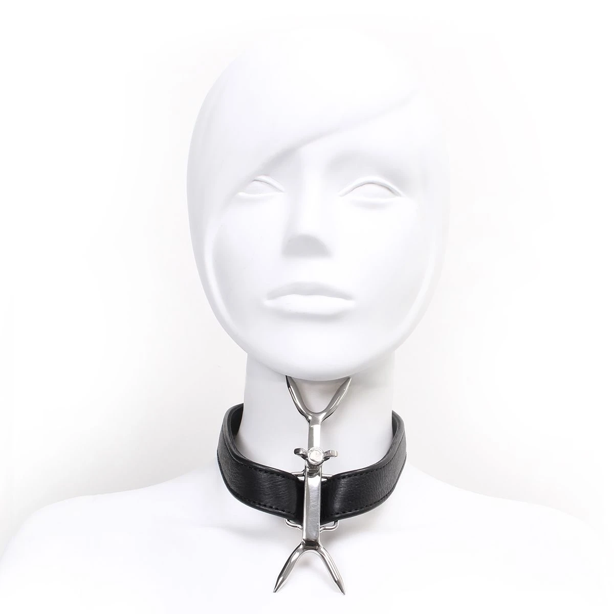 Pure BDSM Leder-Halsband Mit Verstellbaren Doppelpins 5 Pure BDSM Leder-Halsband Mit Verstellbaren Doppelpins – Bild 3