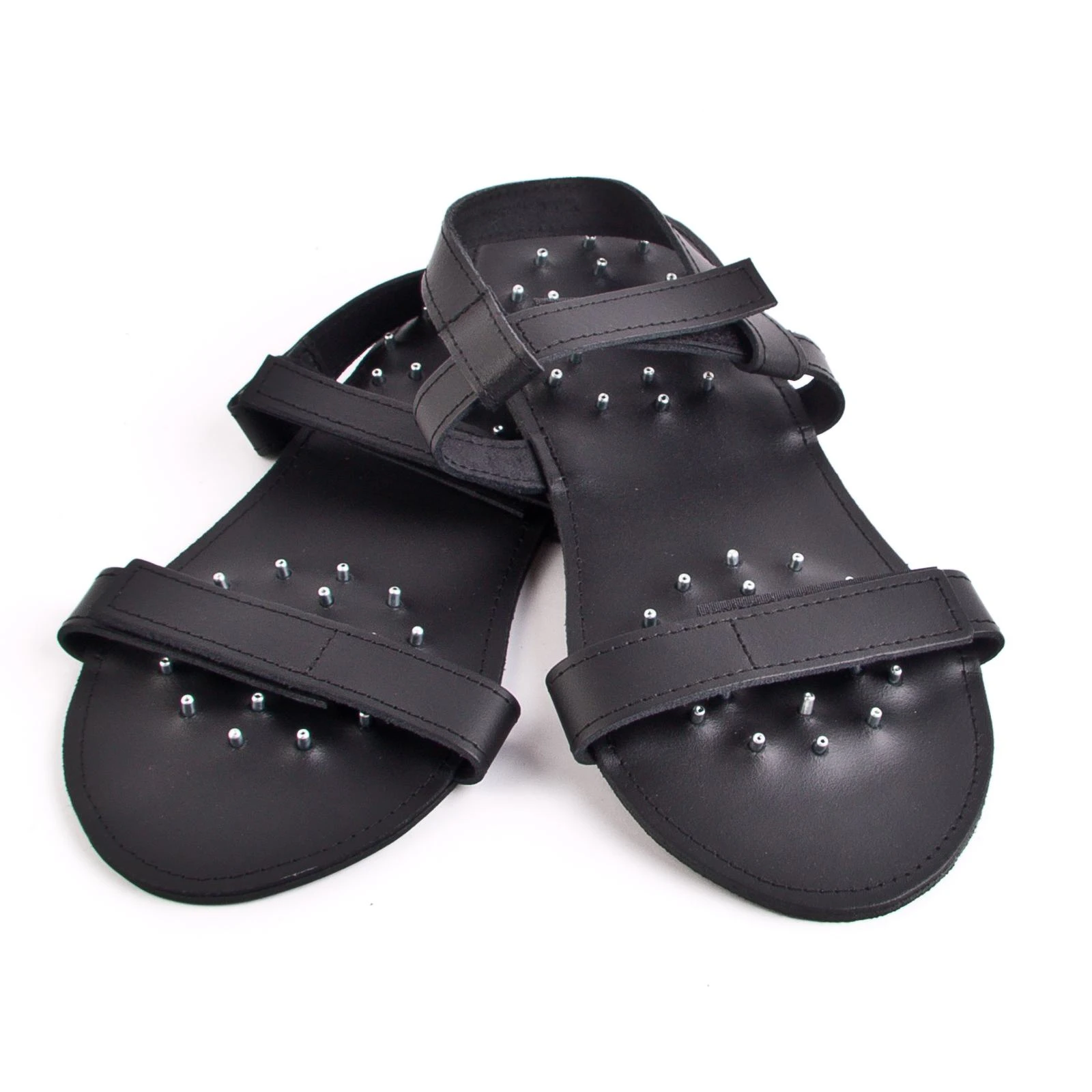 Pure BDSM Leder-Sandalen »Pure« Aus Leder Mit Quälenden Hohlnieten 3 Pure BDSM Leder-Sandalen »Pure« Aus Leder Mit Quälenden Hohlnieten