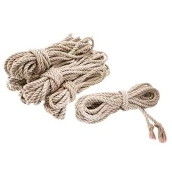 Baumwollseil.de Leinenhanf-Seilset 5 Mm 7 X 8 Meter Classic