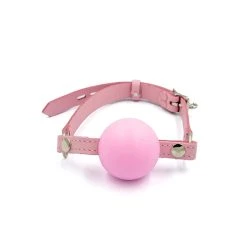 Mister B Locking »Pink Ball Gag« Aus Leder Mit Silikonball | 3 Größen