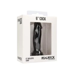 RealRock »Realistic Cock 6" Black« Mit Saugnapf, Schwarz