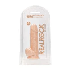 RealRock Realistischer »Silikon Dildo (21,6 Cm)« Mit Hoden Und Saugnapf