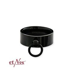Et Nox Ring Der O - Edelstahl Schwarz - 8 Mm