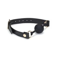 Silikon-Ballknebel »Dark Secret« Mit Lederband Von »LiebeSeele«