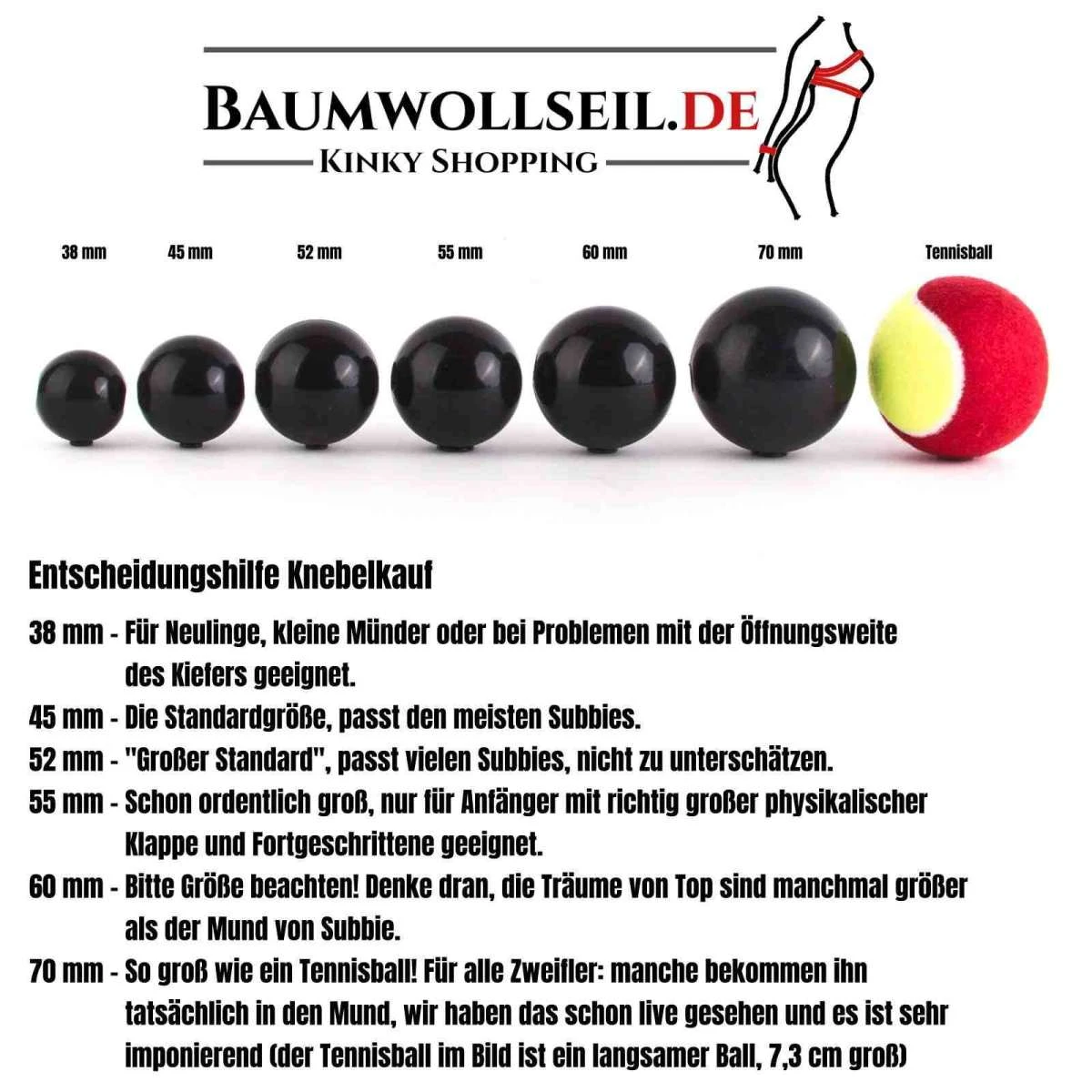 Baumwollseil.de Stahlknebel Mit Silikon-Knebelball 5 Baumwollseil.de Stahlknebel Mit Silikon-Knebelball – Bild 3