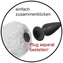 »TAILZ« Petplay - Fluffy Bunny Tail In Schwarz -JOYDIVISION Geschäft TAILZ Petplay Fluffy Bunny Tail in schwarz.FF635 00 1f15