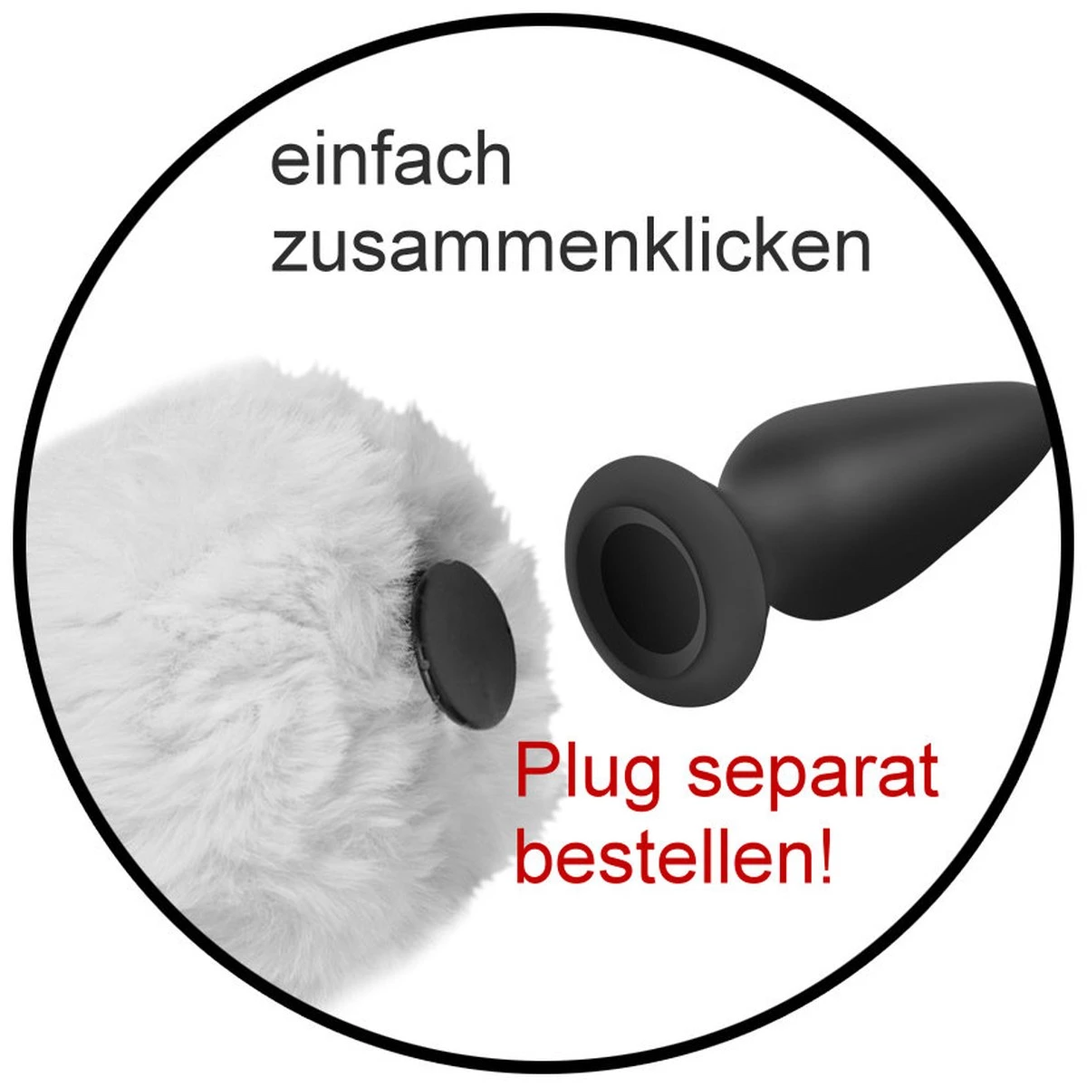 »TAILZ« Petplay - Fluffy Bunny Tail In Weiß 4 »TAILZ« Petplay - Fluffy Bunny Tail In Weiß – Bild 2