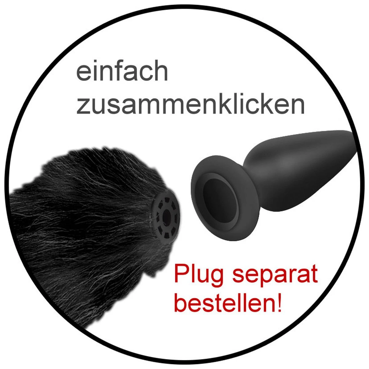 »TAILZ« Petplay - Veganer Fuchsschwanz In Schwarz 5 »TAILZ« Petplay - Veganer Fuchsschwanz In Schwarz – Bild 3