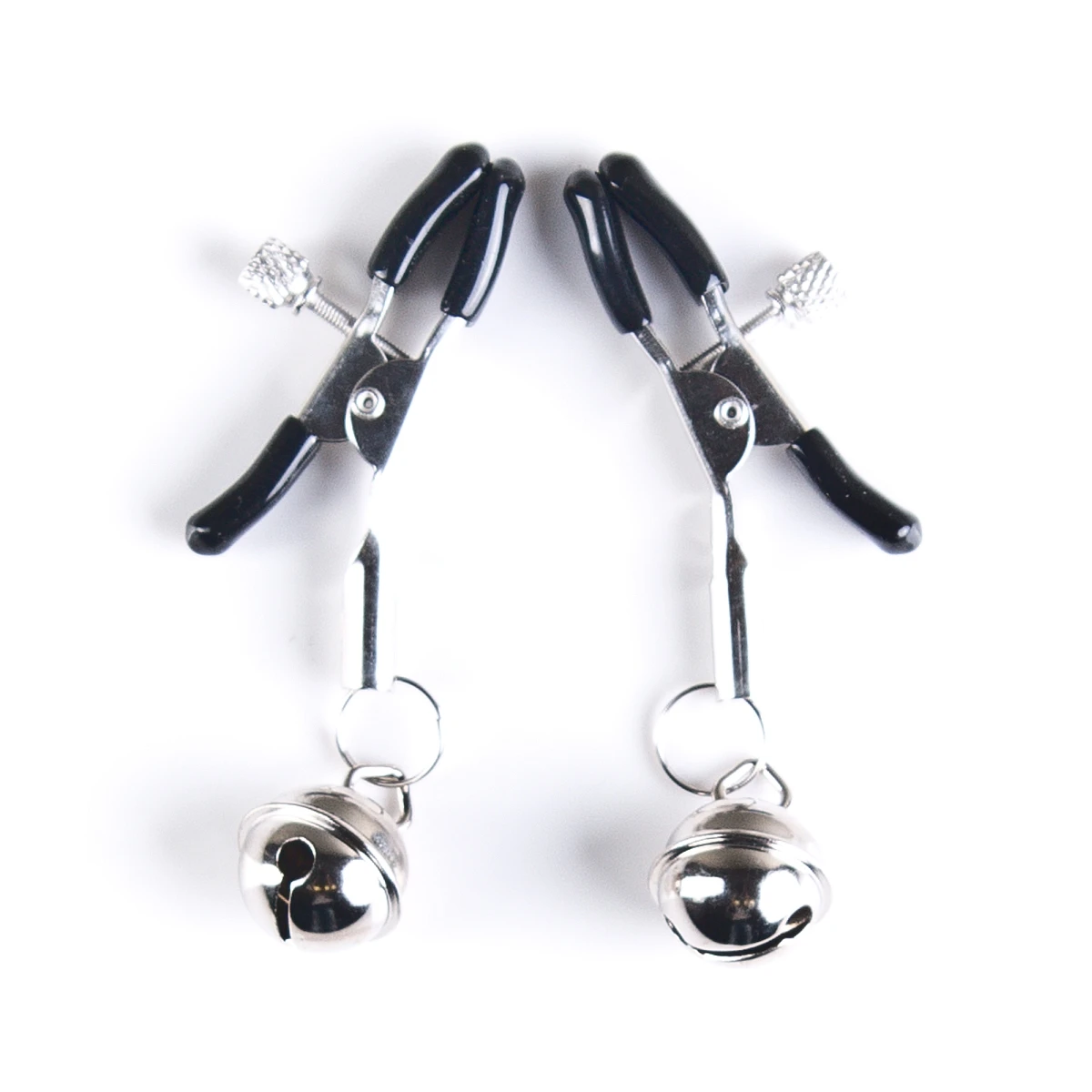 Baumwollseil.de Verstellbare Nippelklammern Schmal Mit Glöckchen 3 Baumwollseil.de Verstellbare Nippelklammern Schmal Mit Glöckchen