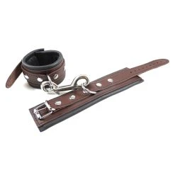 Hausmarke Schmale Handfesseln Leder In Braun