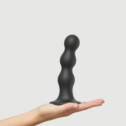 Strap-on-me »Dildo Plug Balls Noir« Hybrid Aus Silikon