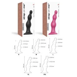 Strap-on-me »Dildo Plug Beads Noir« Hybrid Aus Silikon -JOYDIVISION Geschäft strap on me Dildo Plug Beads Noir Hybrid aus Silikon.FF701 00 5f4