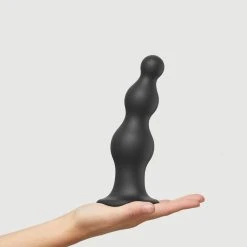 Strap-on-me »Dildo Plug Beads Noir« Hybrid Aus Silikon