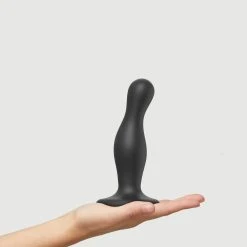 Strap-on-me »Dildo Plug Curvy Noir« Hybrid Aus Silikon
