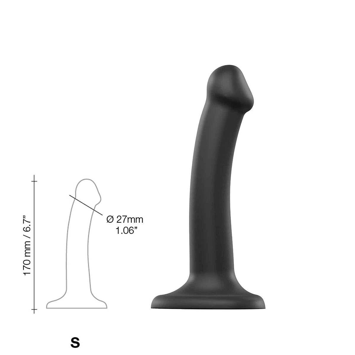 Strap-on-me Dual Density Bendable Silikon Dildo Schwarz 7 Strap-on-me Dual Density Bendable Silikon Dildo Schwarz – Bild 5
